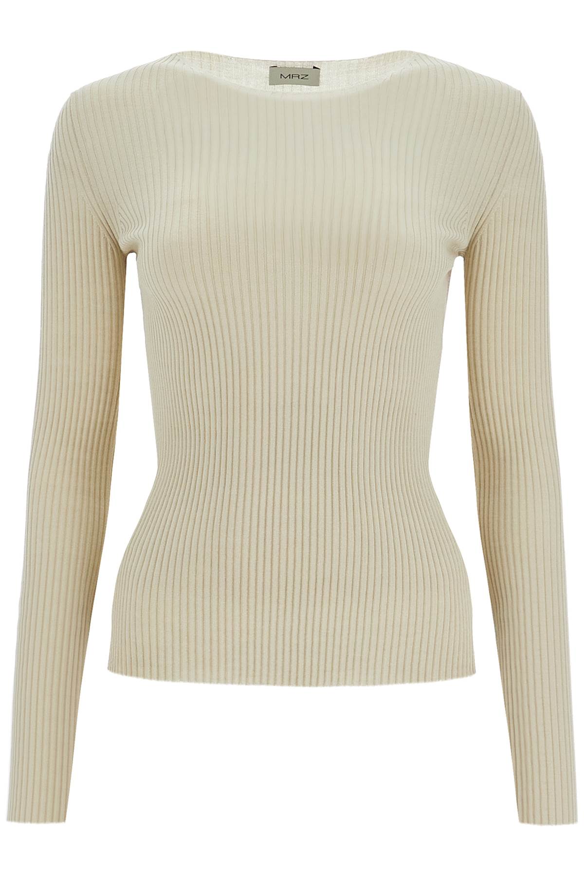 MRZ Slim Fit Ribbed Wool Crew Neck Sweater - Size S