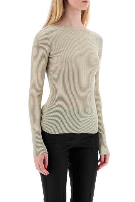 MRZ Slim Fit Ribbed Wool Crew Neck Sweater - Size S