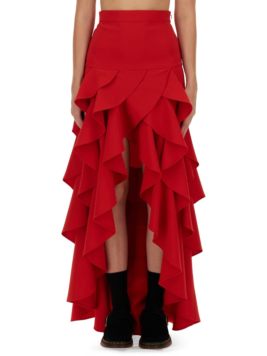 MOSCHINO COUTURE Chic Ruffled Crepe Skirt