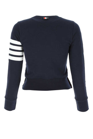 THOM BROWNE Midnight Blue Cotton Women's Sweatshirt