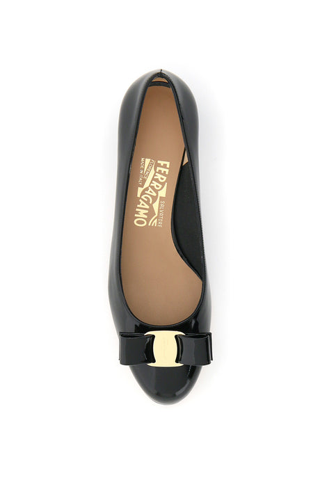 FERRAGAMO Luxurious Vara Bow Pumps in Patent Leather