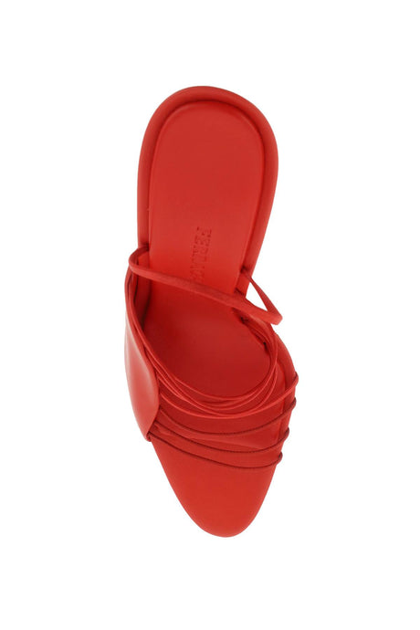 Red Ultra-Fine Sandals for Women | Smooth Leather by FERRAGAMO