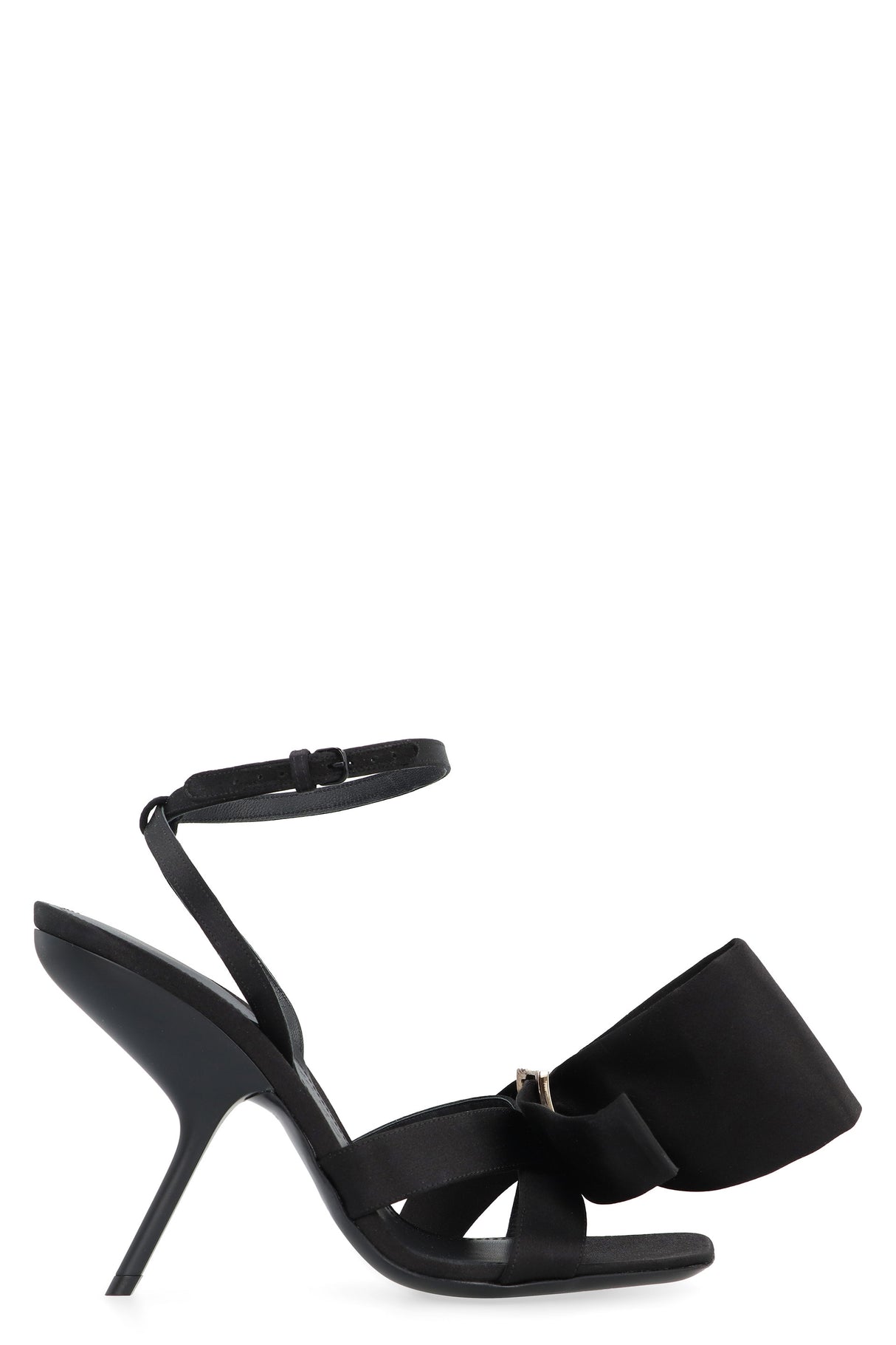 FERRAGAMO Elegant Black Satin Sandals for Women