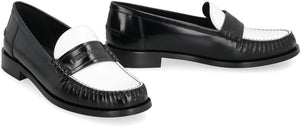 FERRAGAMO Black Leather Loafers for Women from FW23 Collection