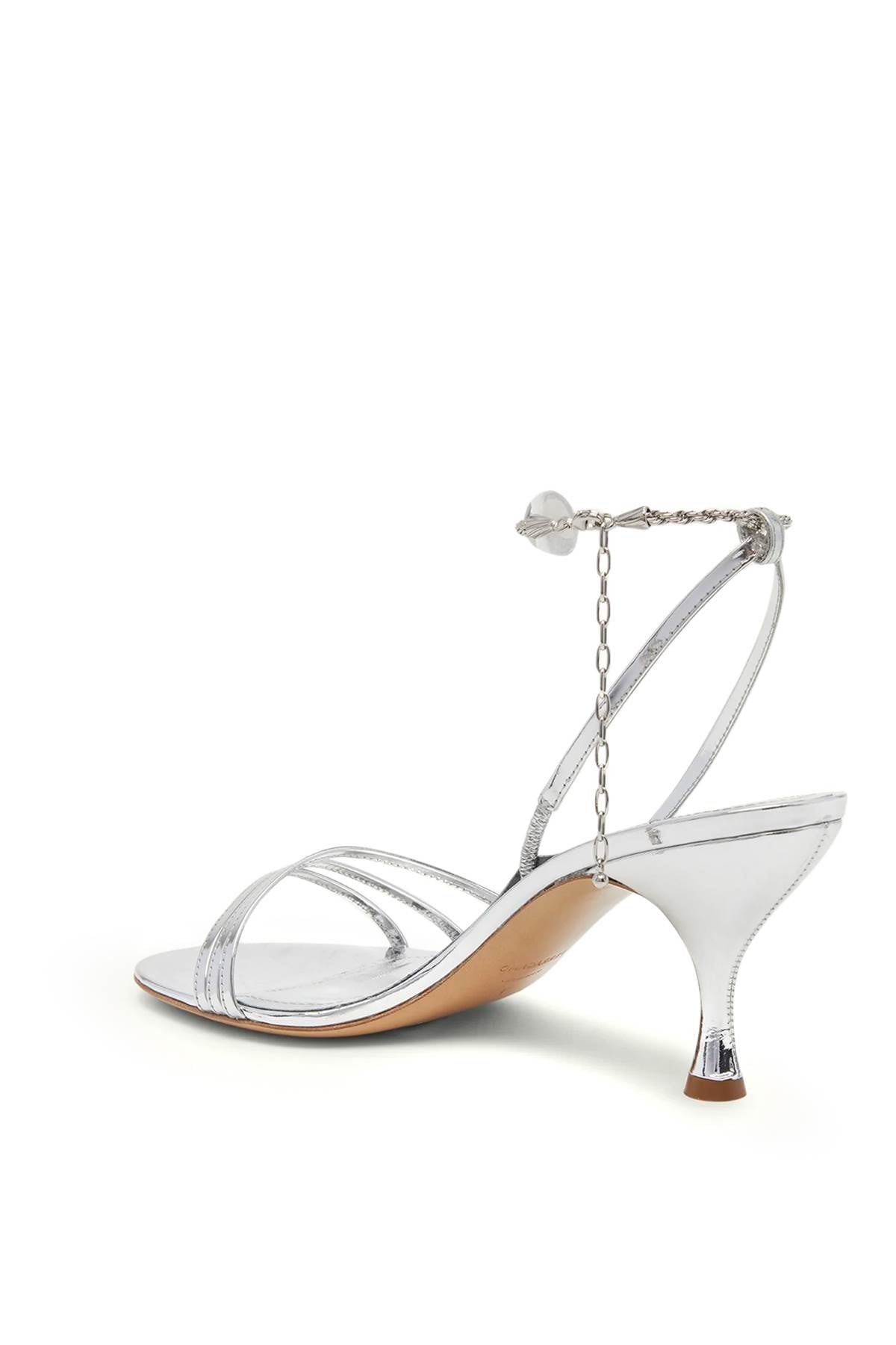 FERRAGAMO Chain Strap Sandals with Leather Footbed - Width C