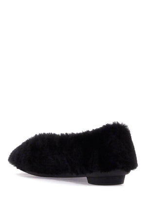 FERRAGAMO Shearling Ballet Flats