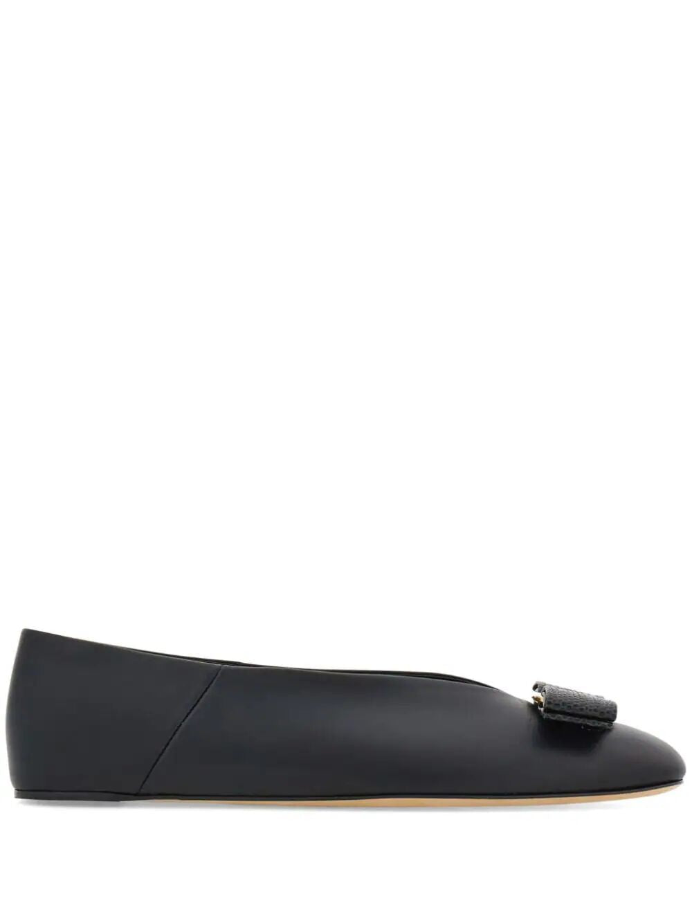 FERRAGAMO Stylish Black Ballet Flats for Women