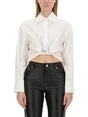 MOSCHINO JEANS Cropped Cotton Shirt for Women - Size 40