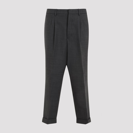 AMI Men's Tapered Carrot Fit Trousers