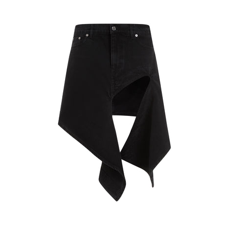 Y PROJECT Eco-Friendly Cut-out Mini Skirt for Men