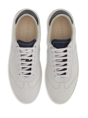 FERRAGAMO Debossed Logo Low-Top Sneakers - Men's Size Options Available