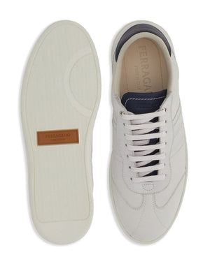 FERRAGAMO Debossed Logo Low-Top Sneakers - Men's Size Options Available