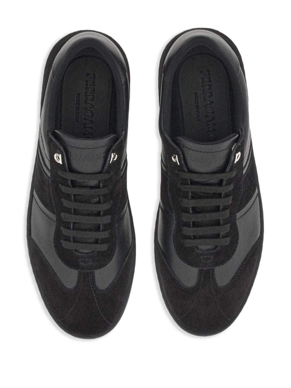 FERRAGAMO Debossed Logo Low-Top Sneakers - Men's Size Options Available