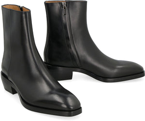 Ferragamo Premium Leather Ankle Boots for Men