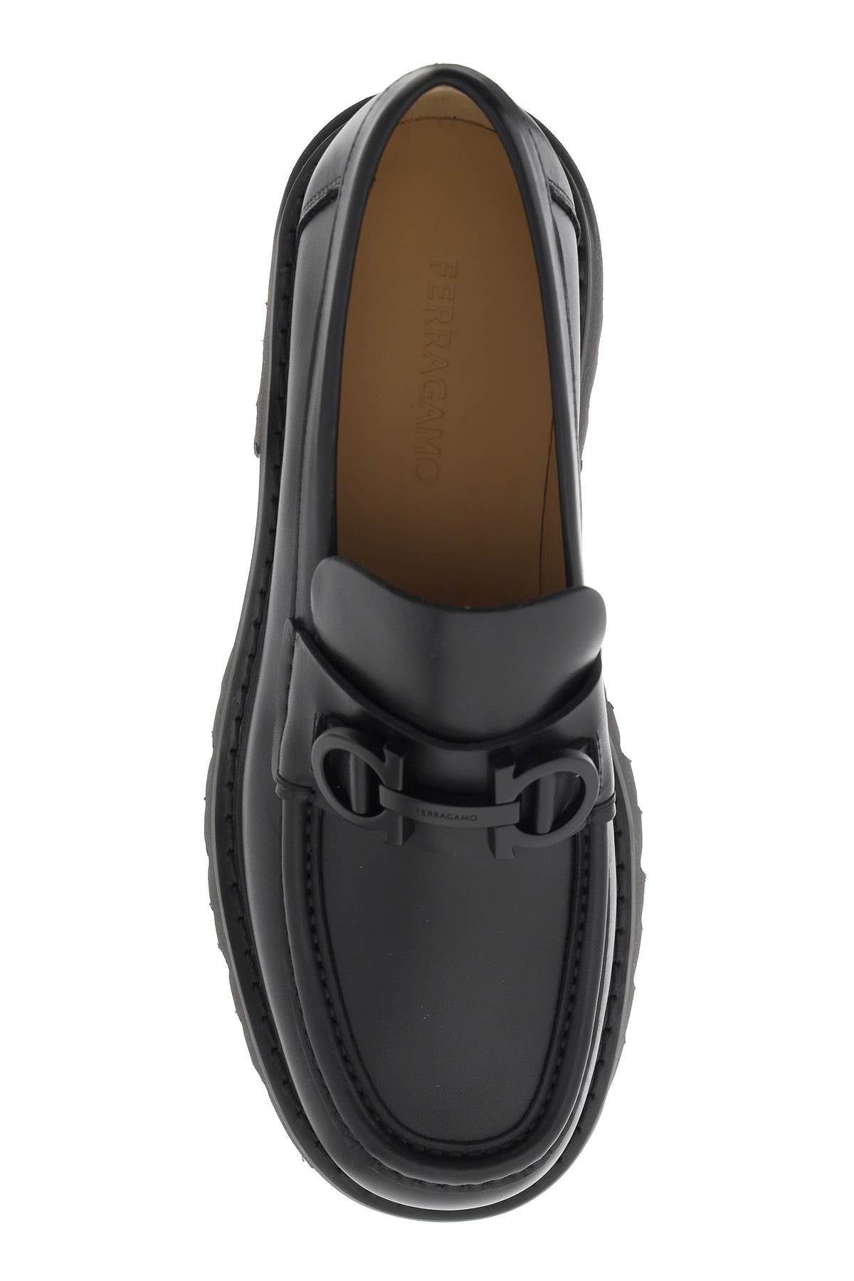 Giày lười nam màu đen móc khóa Gancini - Bộ sưu tập SS24