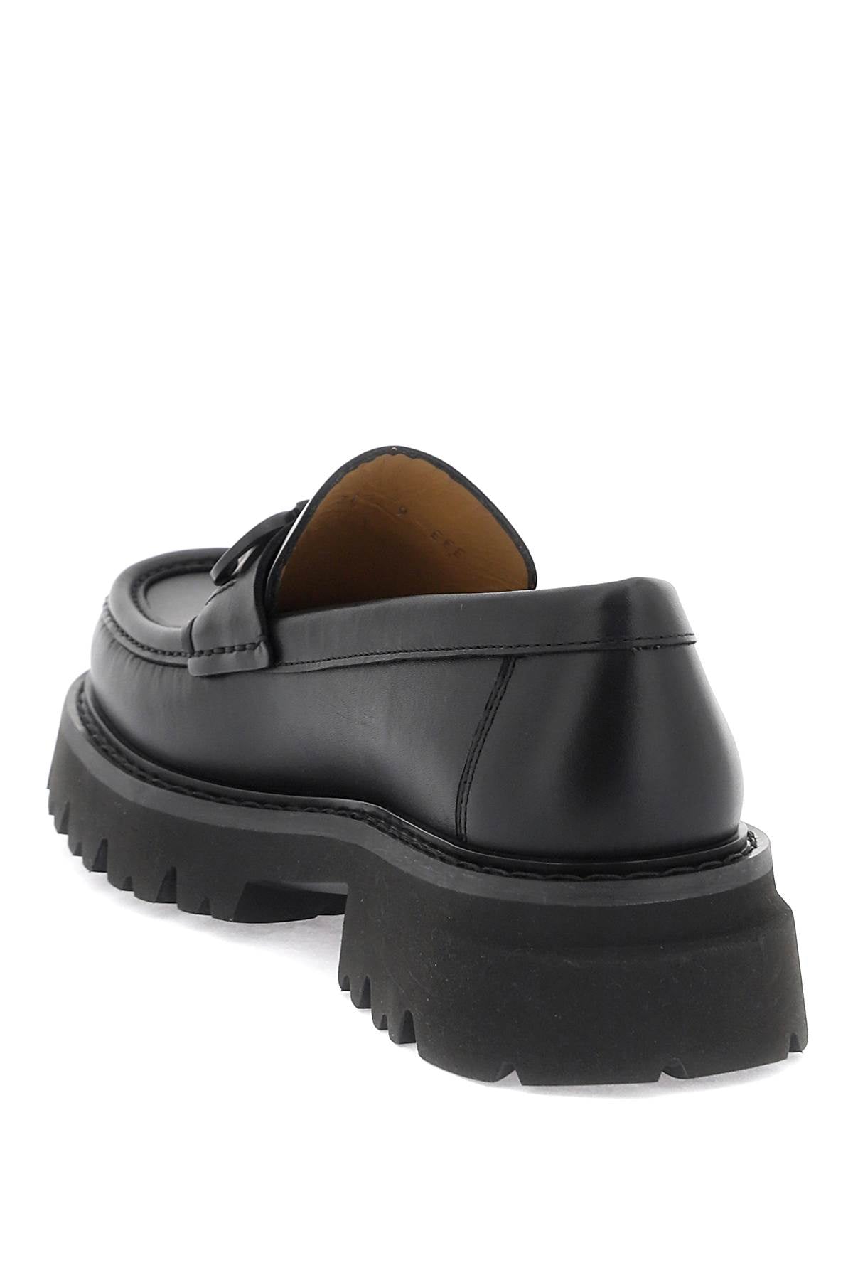 Giày lười nam màu đen móc khóa Gancini - Bộ sưu tập SS24