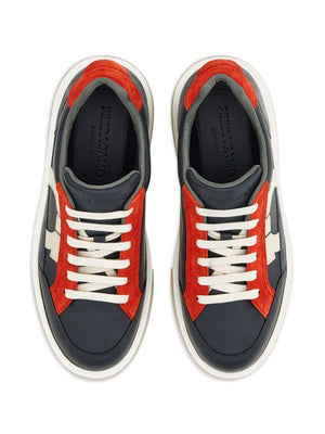 FERRAGAMO Gancini Hook Low-Top Leather Sneakers