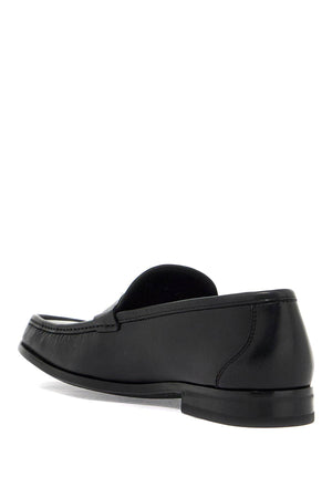 FERRAGAMO Timeless Black Leather Loafers for Men
