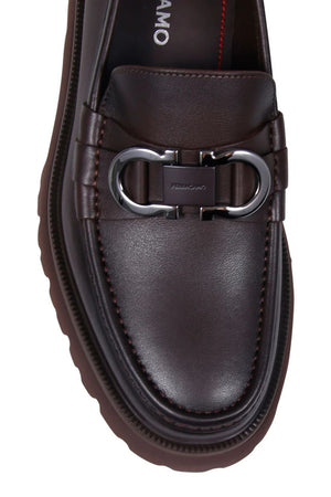 FERRAGAMO Men's Moccasin with Gancini Hook