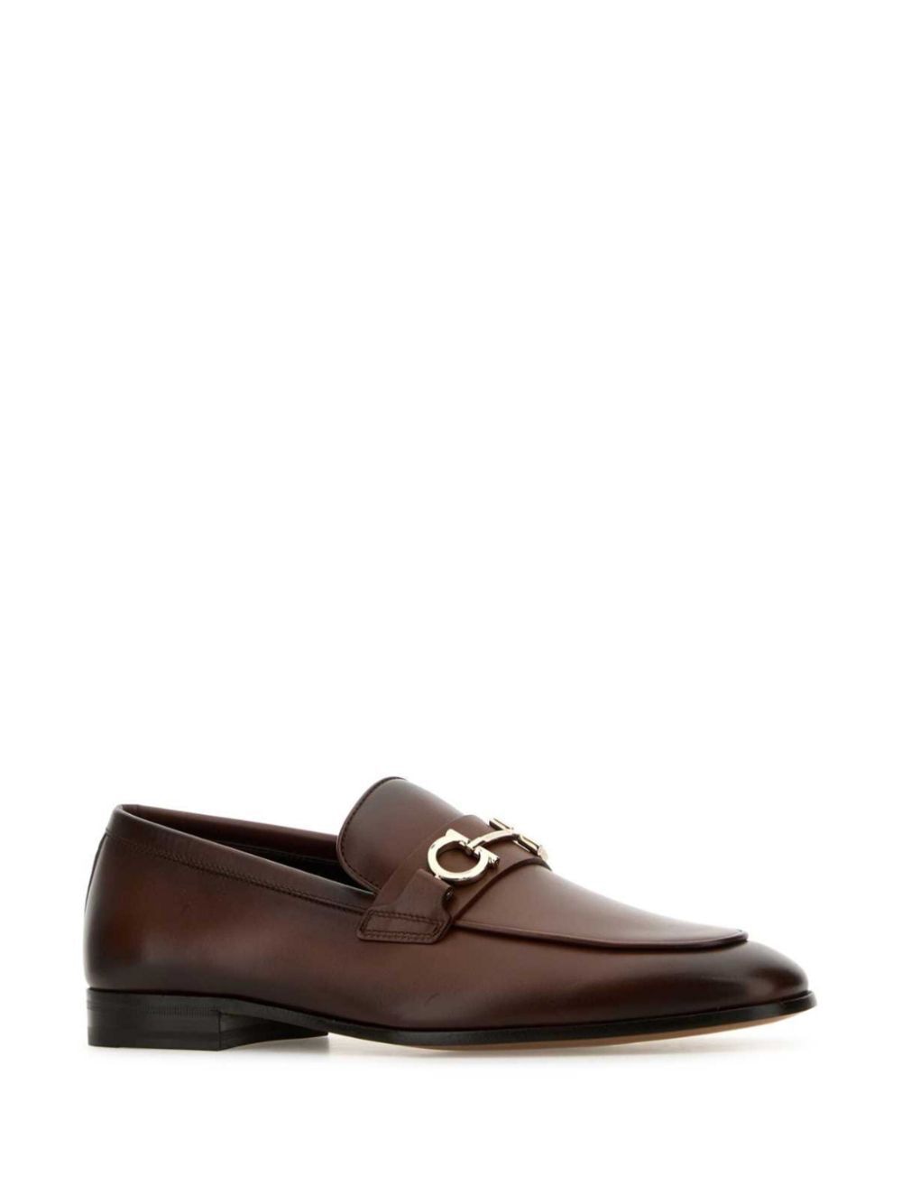 Ferragamo Titanium Finish Gancini Loafers for Men