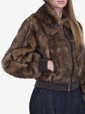 ZIMMERMANN Shearling Jacket with Leather Inserts