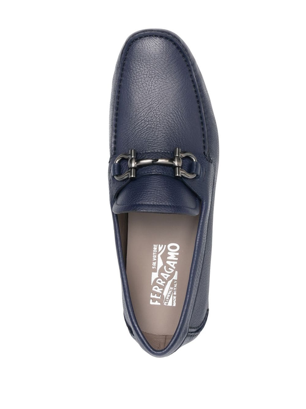 FERRAGAMO Leather Horsebit Driver Loafers