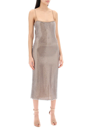 GIUSEPPE DI MORABITO Studded Mesh Knit Dress with Crystal Embellishments for Women