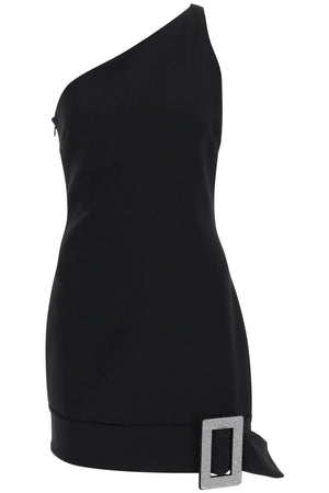 GIUSEPPE DI MORABITO Elegant One-Shoulder Mini Dress in Nero, Perfect for SS24!