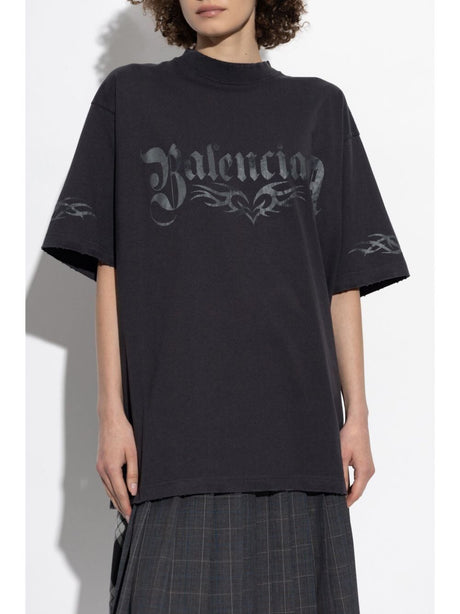 BALENCIAGA Medium Fit Printed Logo Tee