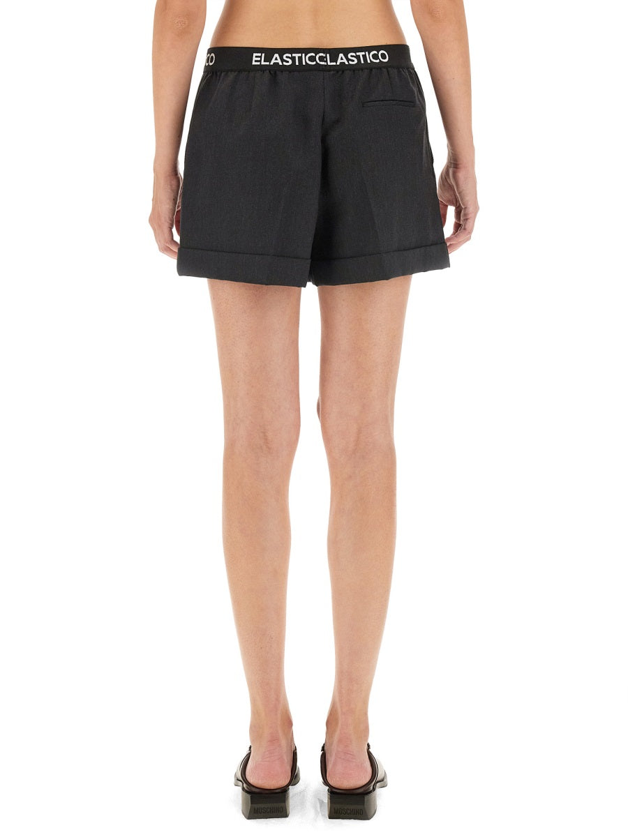 MOSCHINO COUTURE Chic Wool Shorts - Regular Fit, Size 40