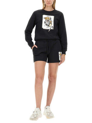 MOSCHINO COUTURE Mini Couture Sweatshirt Shorts - Women's Size 40