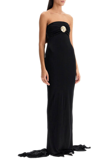 GIUSEPPE DI MORABITO Maxi Dress with Removable Shell Brooch - Size 40