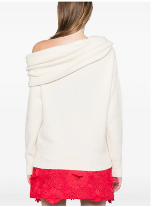 GIUSEPPE DI MORABITO Cozy White Alpaca-Merino Sweater