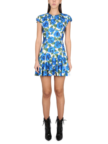 PHILOSOPHY DI LORENZO SERAFINI Rose Print Mini Dress