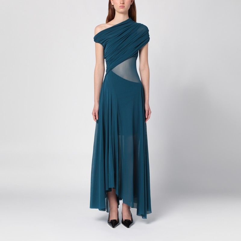 PHILOSOPHY DI LORENZO SERAFINI Women's Asymmetrical Draped Midi Dress