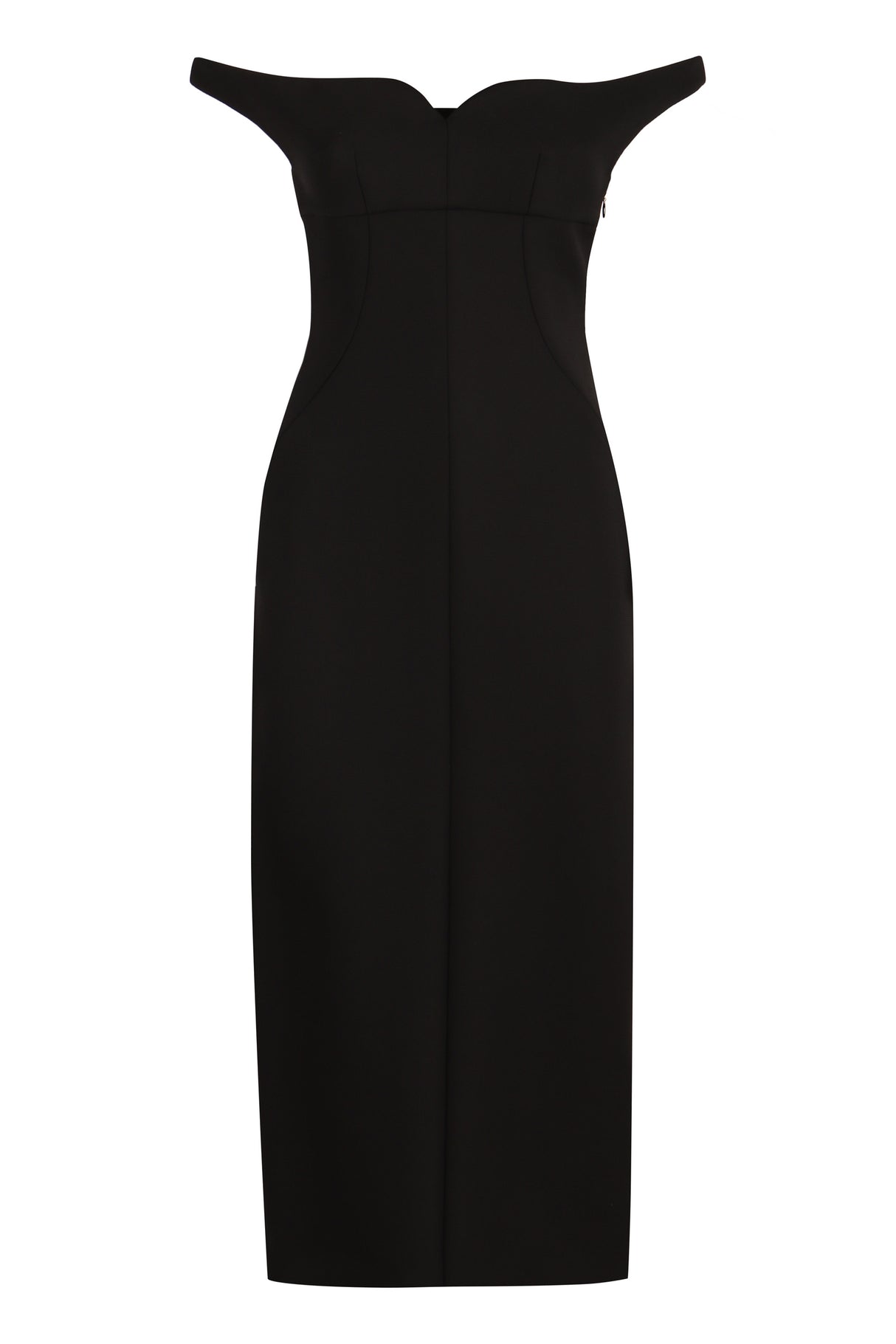 PHILOSOPHY DI LORENZO SERAFINI Elegant Off-Shoulder Sheath Dress with Sweetheart Neckline