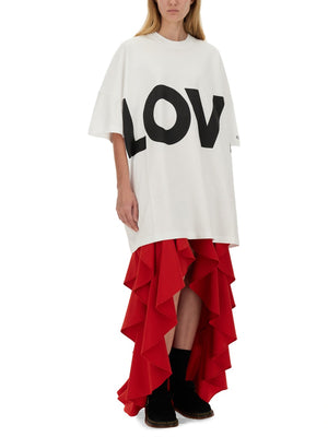 MOSCHINO COUTURE Oversized Cotton Interlock Dress