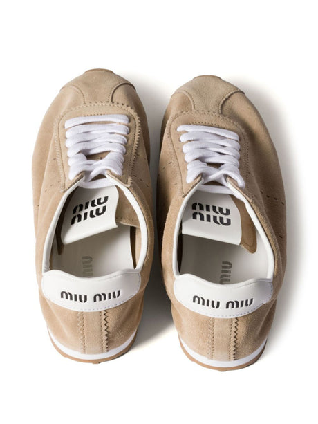 MIUMIU Suede Plume Sneakers for Men - SS25 Collection