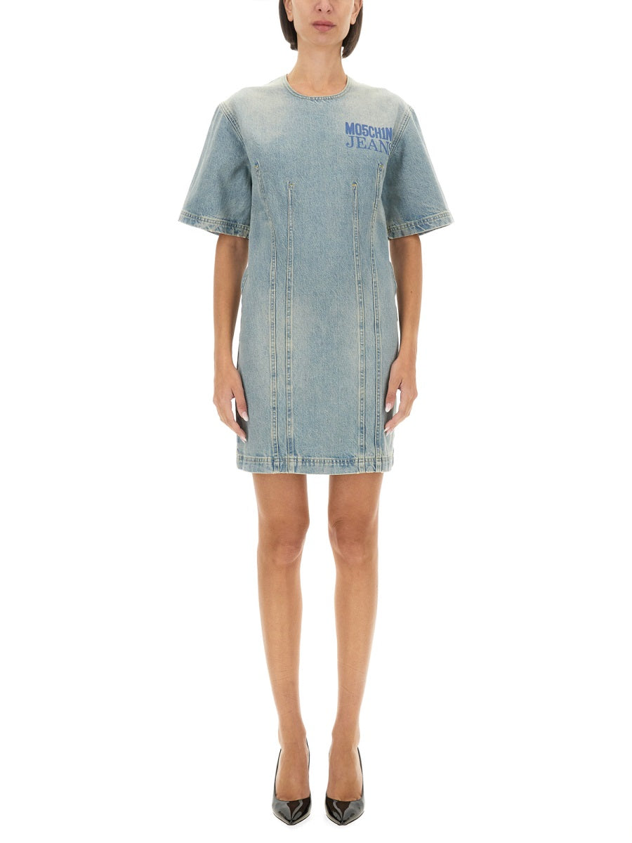 MOSCHINO JEANS Chic Denim Mini Dress - Regular Fit