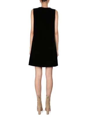 BOUTIQUE MOSCHINO Chic Mini Trapeze Dress with Square Neckline