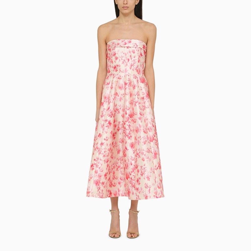 PHILOSOPHY DI LORENZO SERAFINI Floral Bustier Midi Dress - Women's SS24 Collection