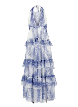 PHILOSOPHY DI LORENZO SERAFINI Elegant White Print Tulle Dress for Women