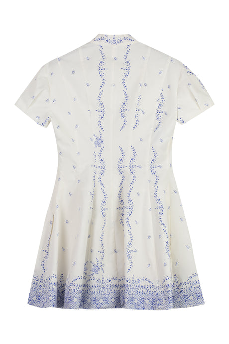 PHILOSOPHY DI LORENZO SERAFINI Chic Poplin Mini Dress with Flared Skirt