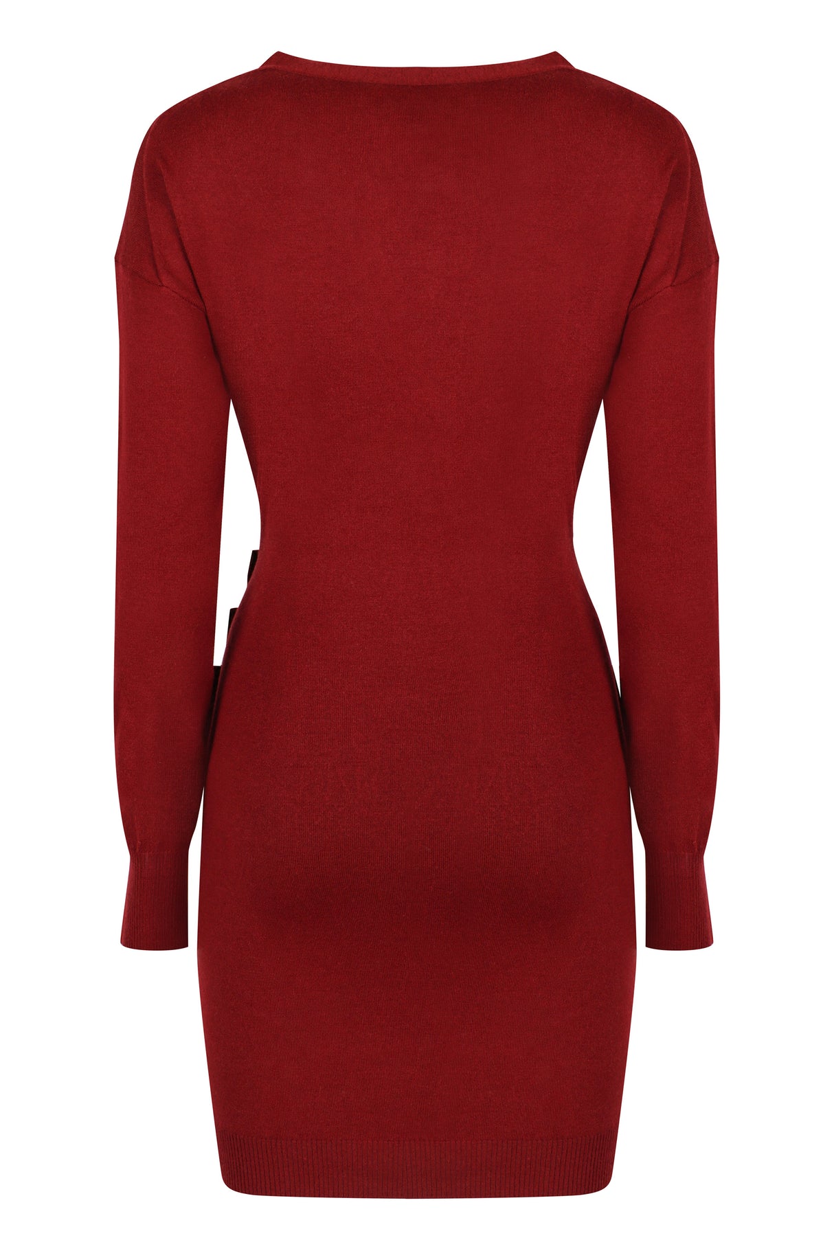 PHILOSOPHY DI LORENZO SERAFINI Chic Ribbed Wool-Blend Mini Dress