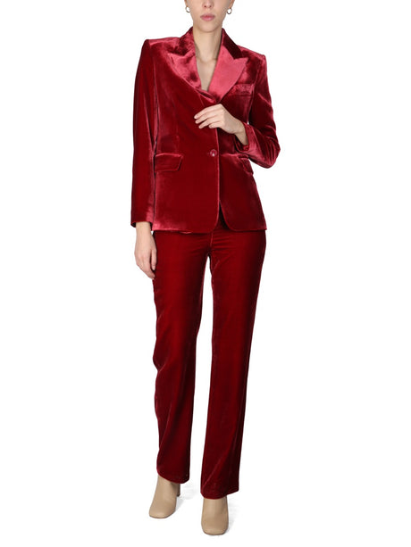 BOUTIQUE MOSCHINO Elegant Velvet Jacket with Peaked Lapels