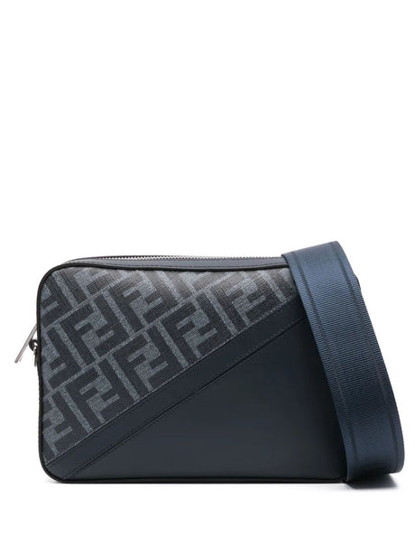 FENDI Diagonal FF Canvas Mini Camera Case - 22 x 15 x 4.5 cm