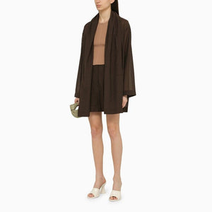 PHILOSOPHY DI LORENZO SERAFINI Brown Wool Blend Jacket - Women's Outerwear