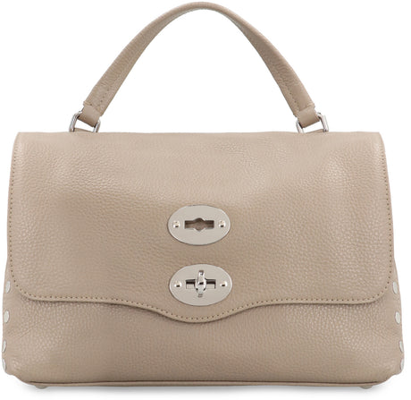 ZANELLATO Elegant Daily Mini Leather Handbag with Silver Accents