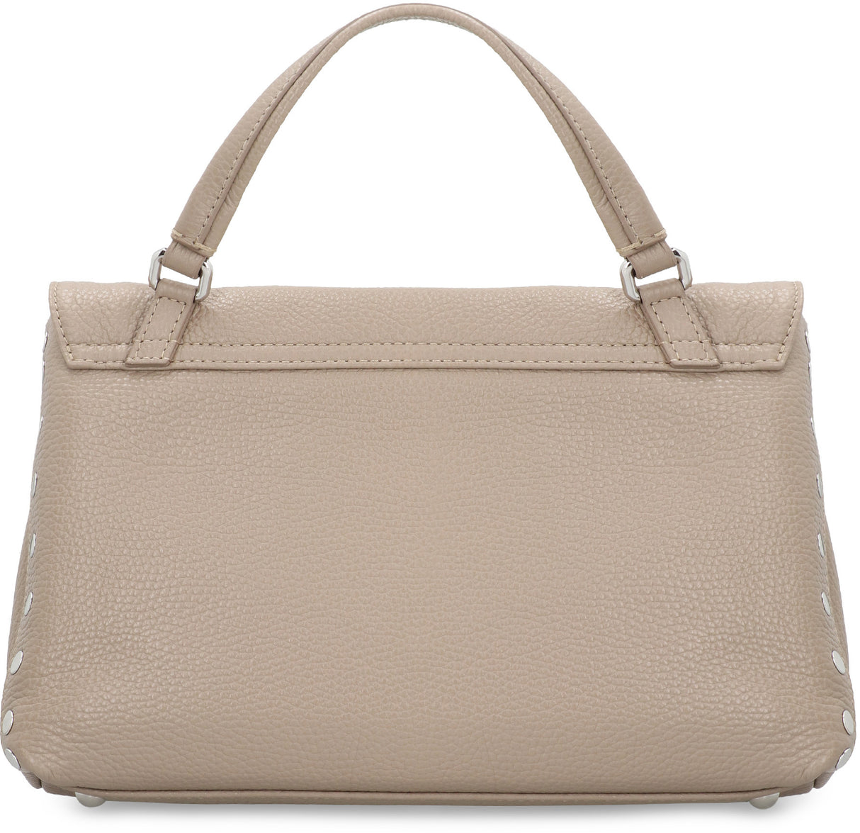 ZANELLATO Elegant Daily Mini Leather Handbag with Silver Accents