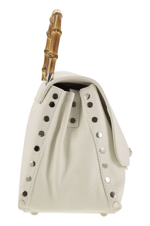 ZANELLATO Classy White Bamboo Handle Handbag for Women